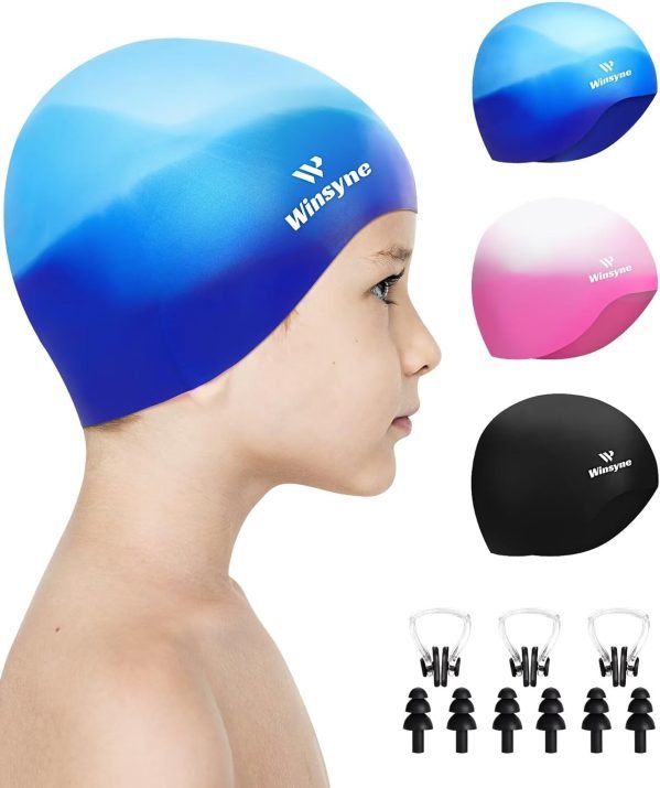 Kids Swim Cap- 3 pack