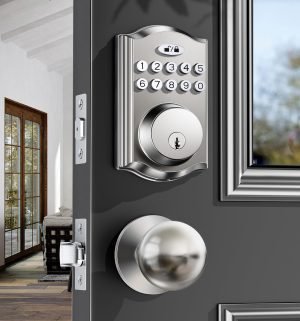 Keyless Entry Door Lock with 2 Knobs
