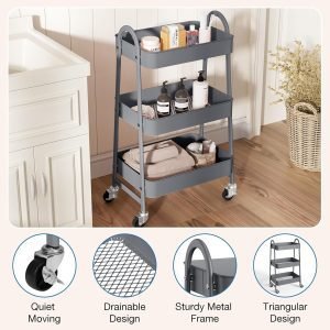 3 Tier Utility Rolling Cart