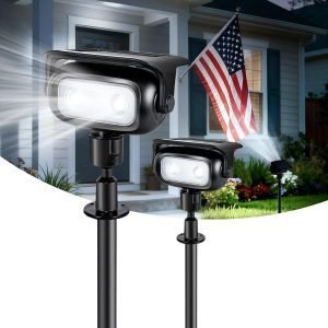 2Pack Waterproof Solar Spot Lights