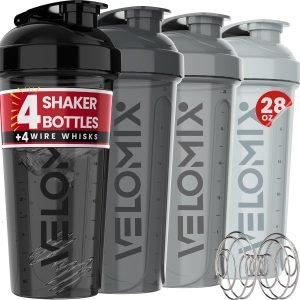 4 Pack- 28 oz Protein Shaker Bottles