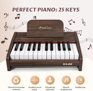 Wooden Electronic Piano Keyboard for Kids
