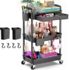 Rolling Utility Cart Organizer with Removable Drawer