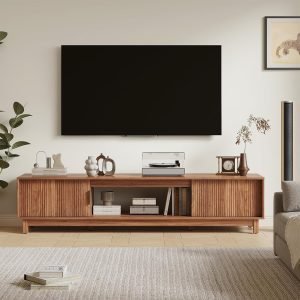 Entertainment Center Media Console Table with Storage Cabinet