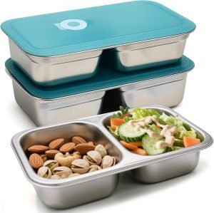 3 Pack Stainless Steel Snack Containers