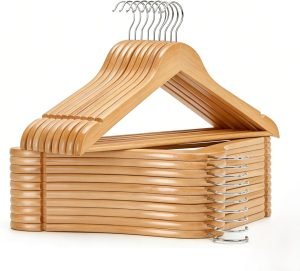 StorageWorks Wooden Hangers 20 Pack