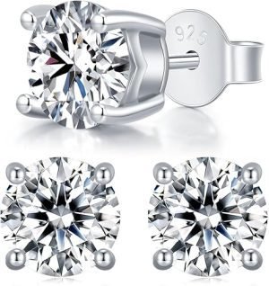Moissanite Stud Earrings for Women