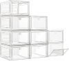 7-Pack Large Clear Shoe Boxes Organizer
