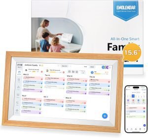 Smart Digital Calendar with Wooden Frame