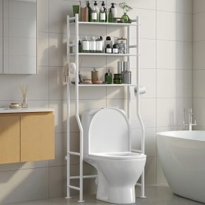 3-Tier Over The Toilet Storage with Paper Holder