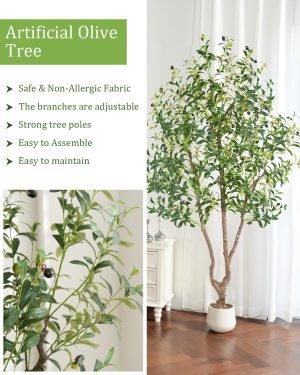 Olive Tree 6FT Fake Tree Large Artificial Tree