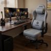 Gaming Chair Suede Fabric with Speakers Massage