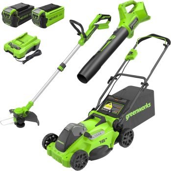 Greenworks Cordless Lawn Mower + Blower