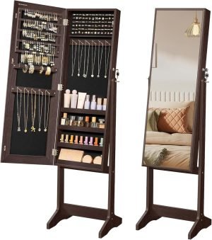Mirror Jewelry Cabinet Armoire 
