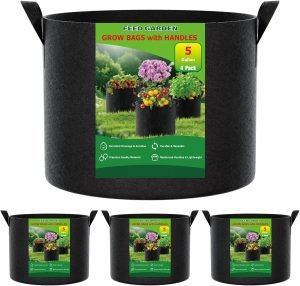 5 Gallon Grow Bags 4-Pack