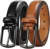 Leather Dress Belt Men 2 Pack
