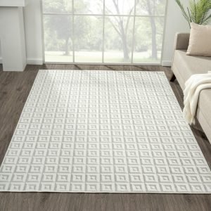 Geometric Greek Pattern Area Rug