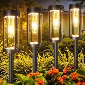 Solar Pathway Lights Outdoor 6 Pack