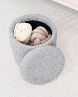 Round Ottoman with Storage