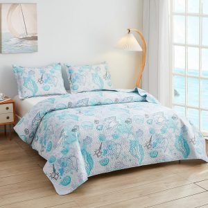 King Size Beach Quilt Set