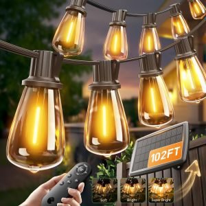 Solar String Lights Outdoor with Remote