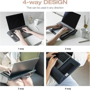 Lap Desk with Soft Cushion and Wrist Rest