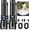 LED Rechargeable Flashlight 2-Pack