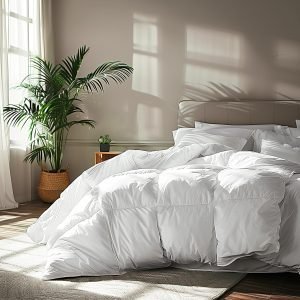 Serta Goose Feather Down Fiber Comforter Queen 