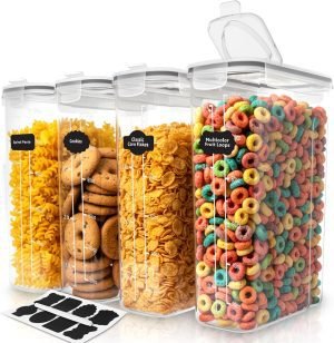 Kitchen Cereal Containers Storage Set – 4 Pack