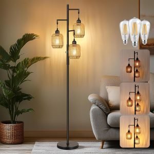 Dimmable Boho Floor Lamp