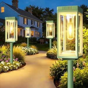 6 Pack Bright Solar Pathway Lights Outdoor