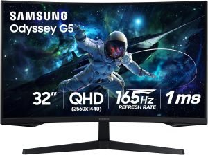 Samsung 32” Odyssey G55C QHD Curved Gaming Monitor 