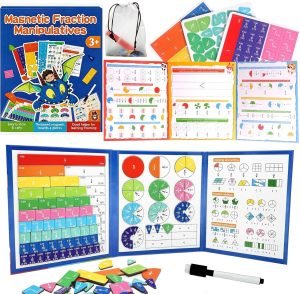 Magnetic Fraction Educational Puzzle