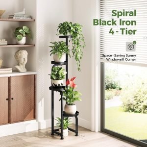 Metal Tall Plant Stand Indoor Outdoor
