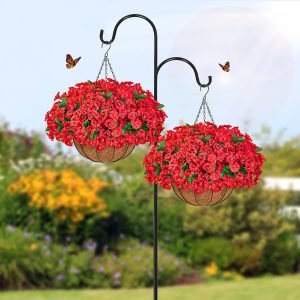 Artificial Hanging Flower Baskets for Outdoor Decor