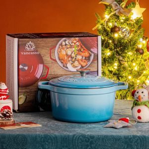 6 QT Enameled Cast Iron Dutch Oven with Lid