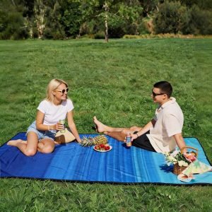 Beach Picnic Blanket Waterproof Sandproof with Sand Remover
