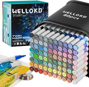 80 Colors Dual Acrylic Paint Markers Set