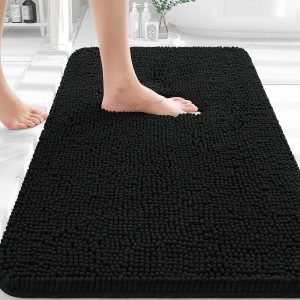 Black Bathroom Rug 30×20