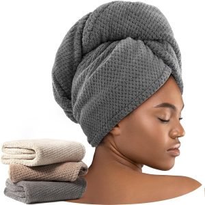 3 Pack Microfiber Hair Towel Wrap