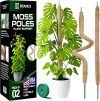 2 Pack 28″ Bendable Moss Pole Monstera Plant Support