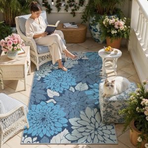 Floral Indoor/Outdoor Area Rug 4×6