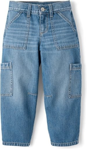 The Children’s Place Girls’ Barrel Leg Jeans