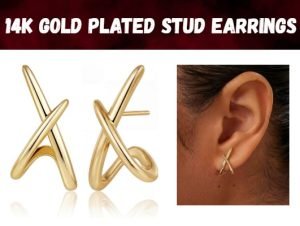 14K Gold Plated Stud Earrings
