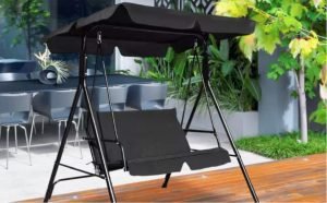 Costway Loveseat Patio Canopy Swing Glider Hammock