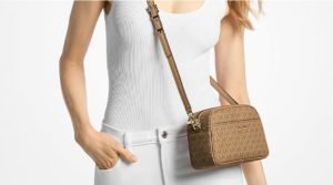 Michael Kors Jet Set Small Signature Logo Camera Crossbody Bag