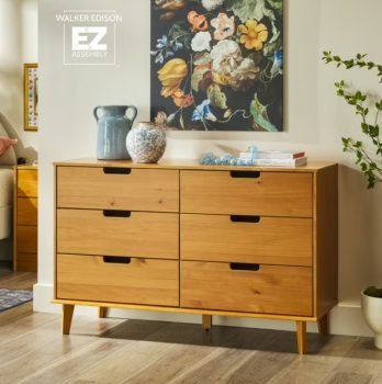 Walker Edison 6 Drawer Solid Wood Dresser At Walmart !!