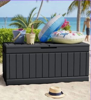 Gallon Outdoor Storage in Resin Deck Box