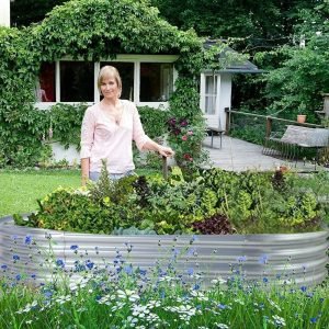 2Pcs Galvanized Raised Garden Bed Kit