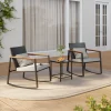 Lofka Patio Rocking Chairs Set with Glass Coffee Table At Walmart !!